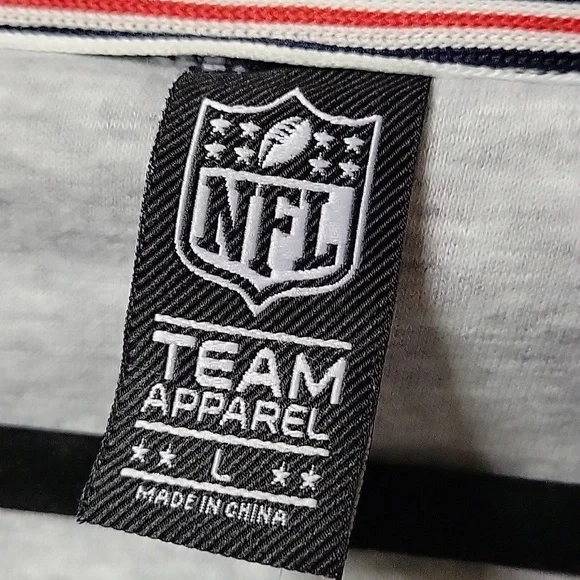NFL Team Apparel New England Patriots Gray and Blue Hoodie Size Large NWT - Picture 7 of 14